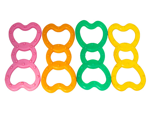 Love Heart Shape Rubber Chew Toy